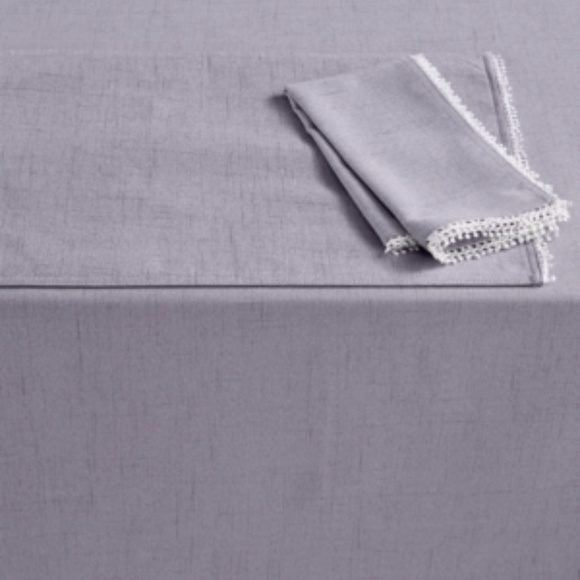 French Perle Solid Color Tablecloth, Wisteria - NWT - Picture 2 of 4